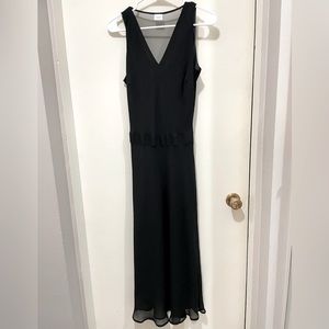 1920’s Style Long Black Dress, Size Medium